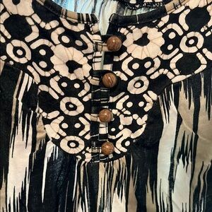 Floral Black and Tan Women's Top
